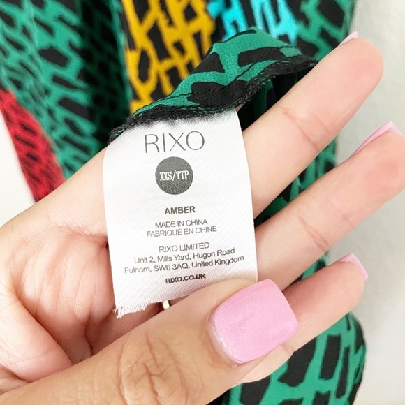 RIXO LONDON Amber Printed Silk Midi Dress - Picture 8 of 13